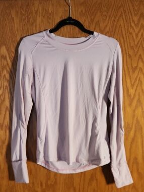 Light Pink Stripes Long-Sleeve Performance Top - Cherokee Infinity Xs